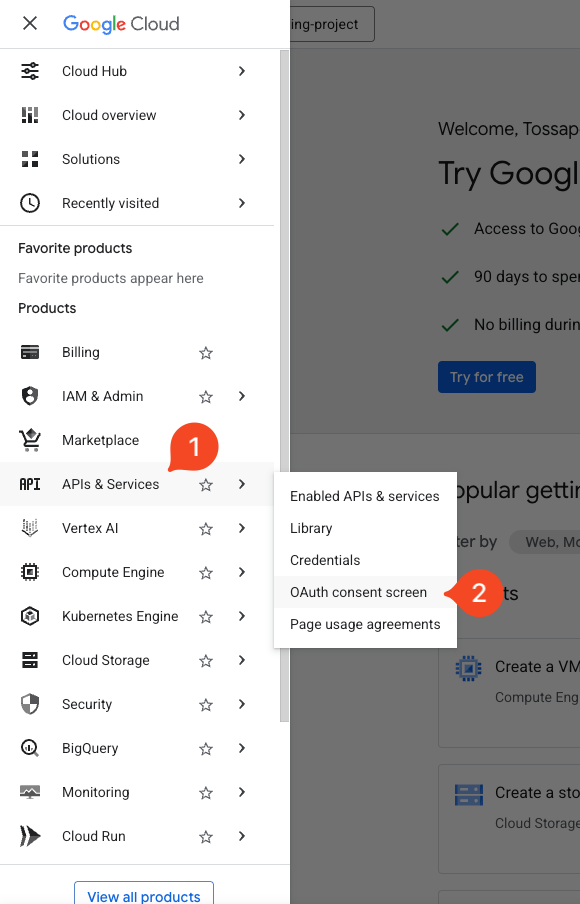 ตั้งค่า OAuth Consent Screen