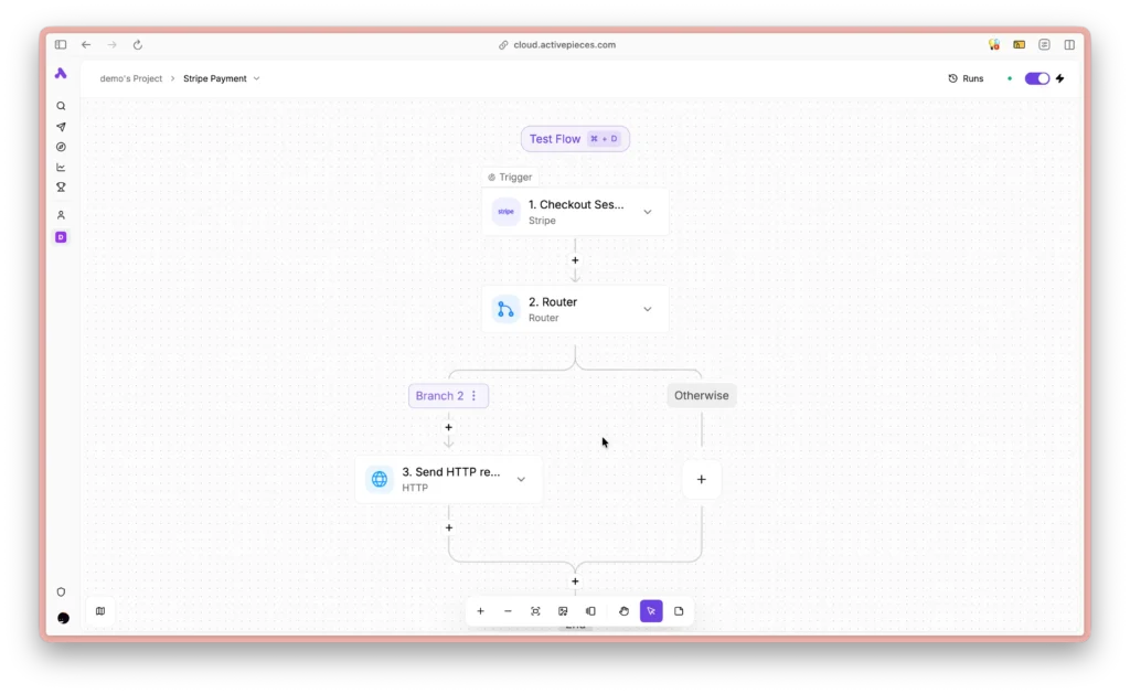 การทำ Activepieces automation เพื่ออัปเดตข้อมูลการจ่ายเงินเข้าไปใน WebApp